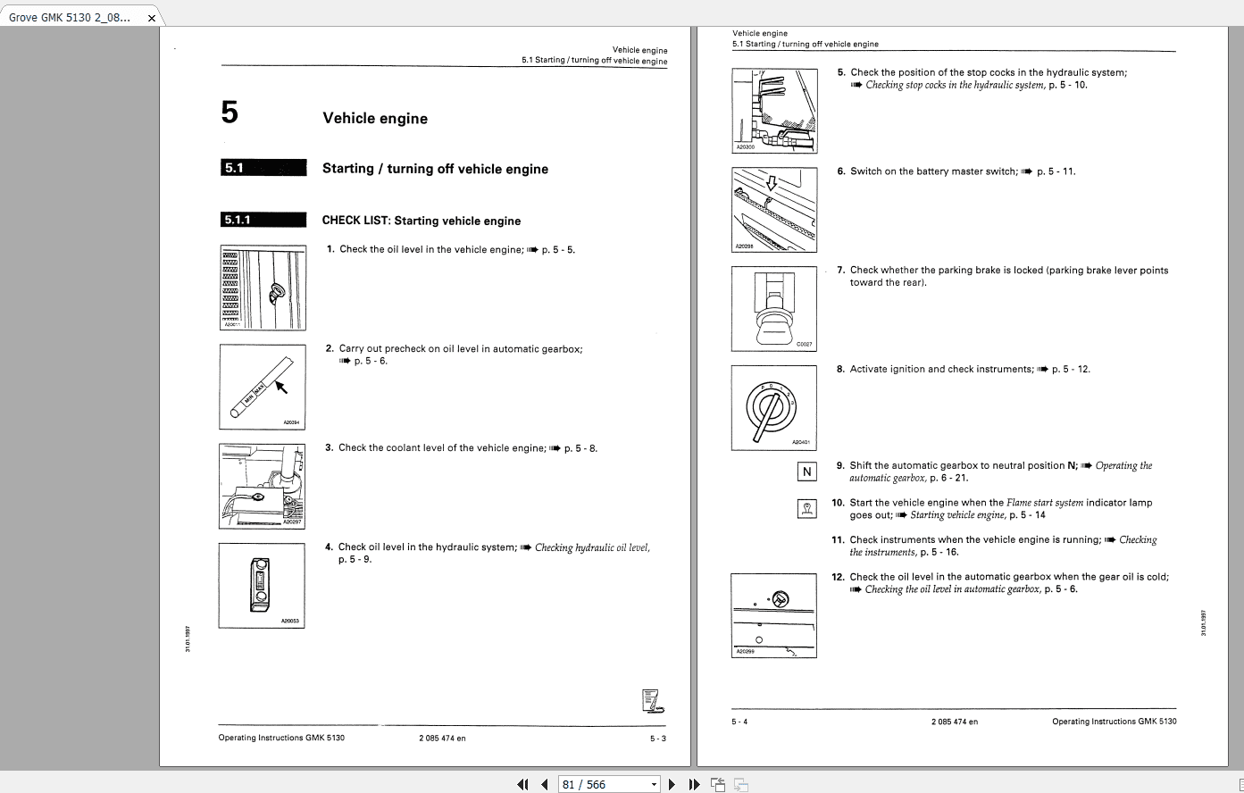 Grove Mobile Crane GMK 5130 Operating Maintenance Manual 3