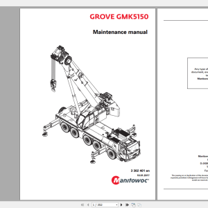 Grove Mobile Crane GMK 5150 Operating Maintenance Manual 1