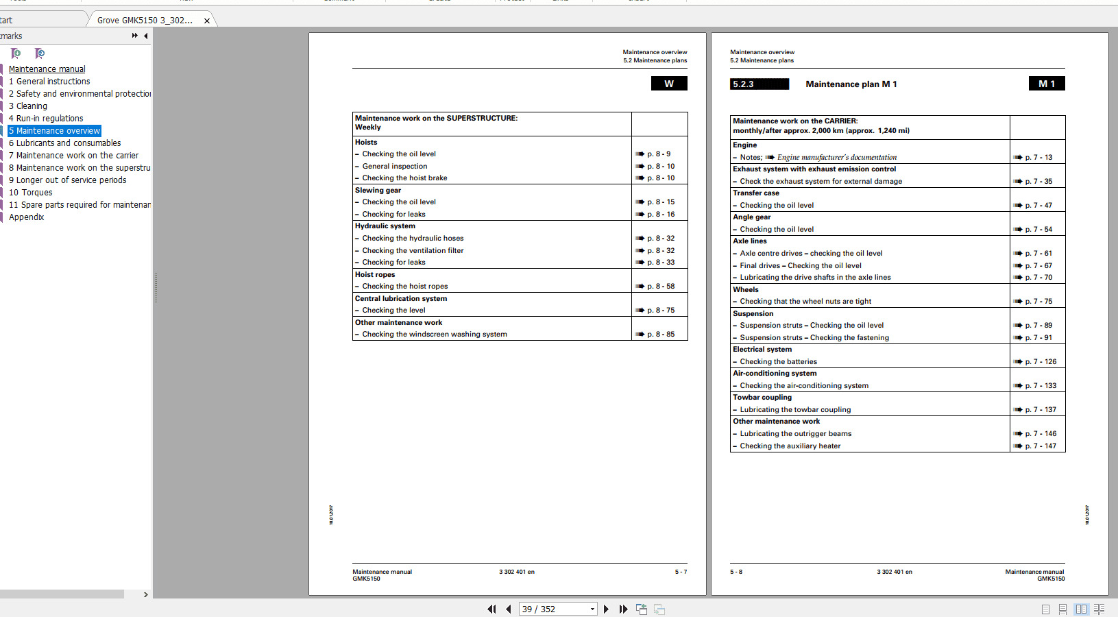 Grove Mobile Crane GMK 5150 Operating Maintenance Manual 2