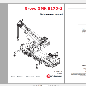 Grove Mobile Crane GMK 5170 1 Operating Maintenance Manual 1