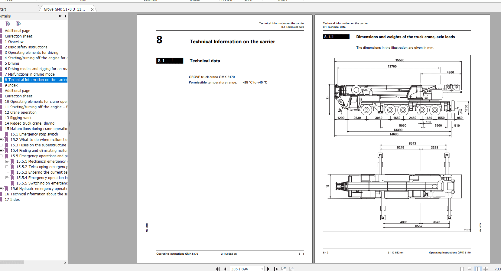 Grove Mobile Crane GMK 5170 Operating Maintenance Manual 4