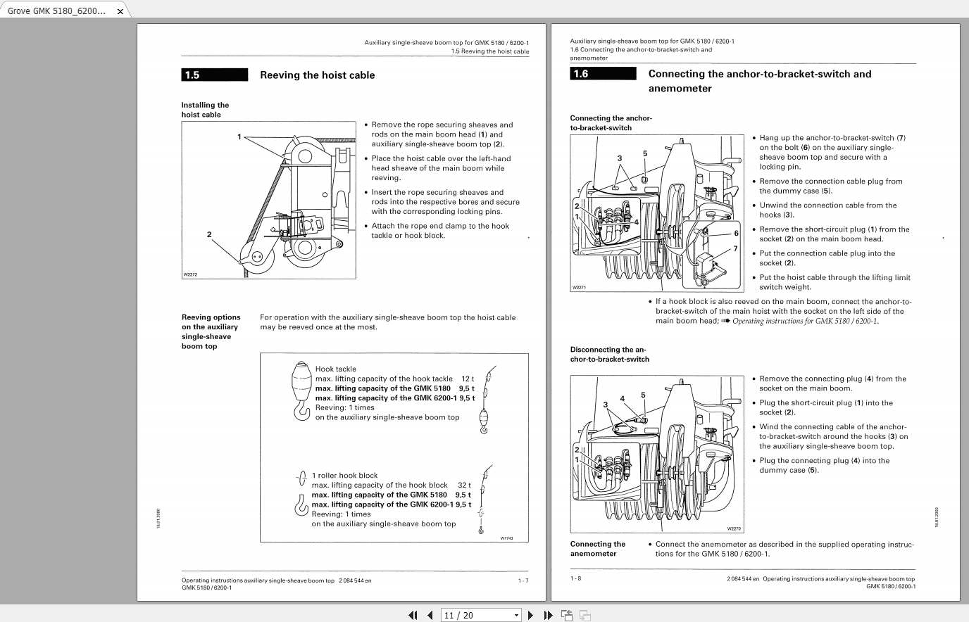 Grove Mobile Crane GMK 5180 Operating Maintenance Manual 4