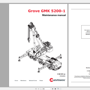 Grove Mobile Crane GMK 5200 1 Operating Maintenance Manual 1