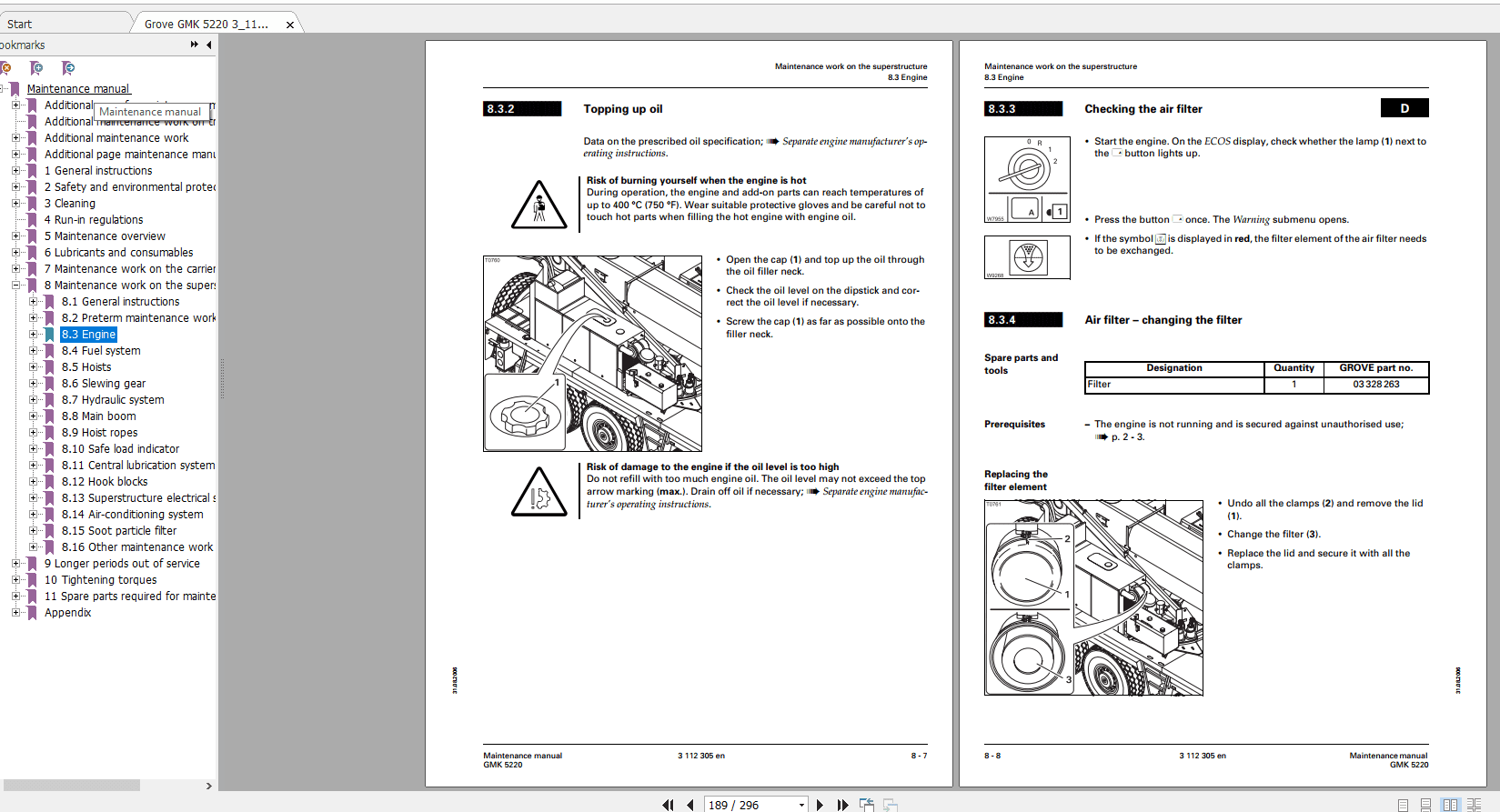 Grove Mobile Crane GMK 5220 Operating Maintenance Manual 2