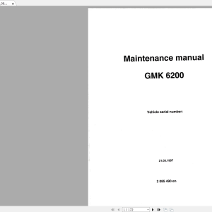Grove Mobile Crane GMK 6200 Maintenance Manual 1