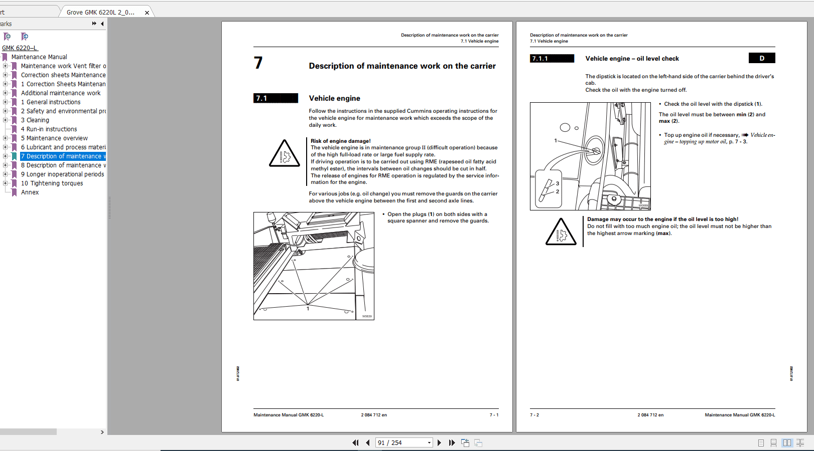 Grove Mobile Crane GMK 6220 L Operating Maintenance Manual 3