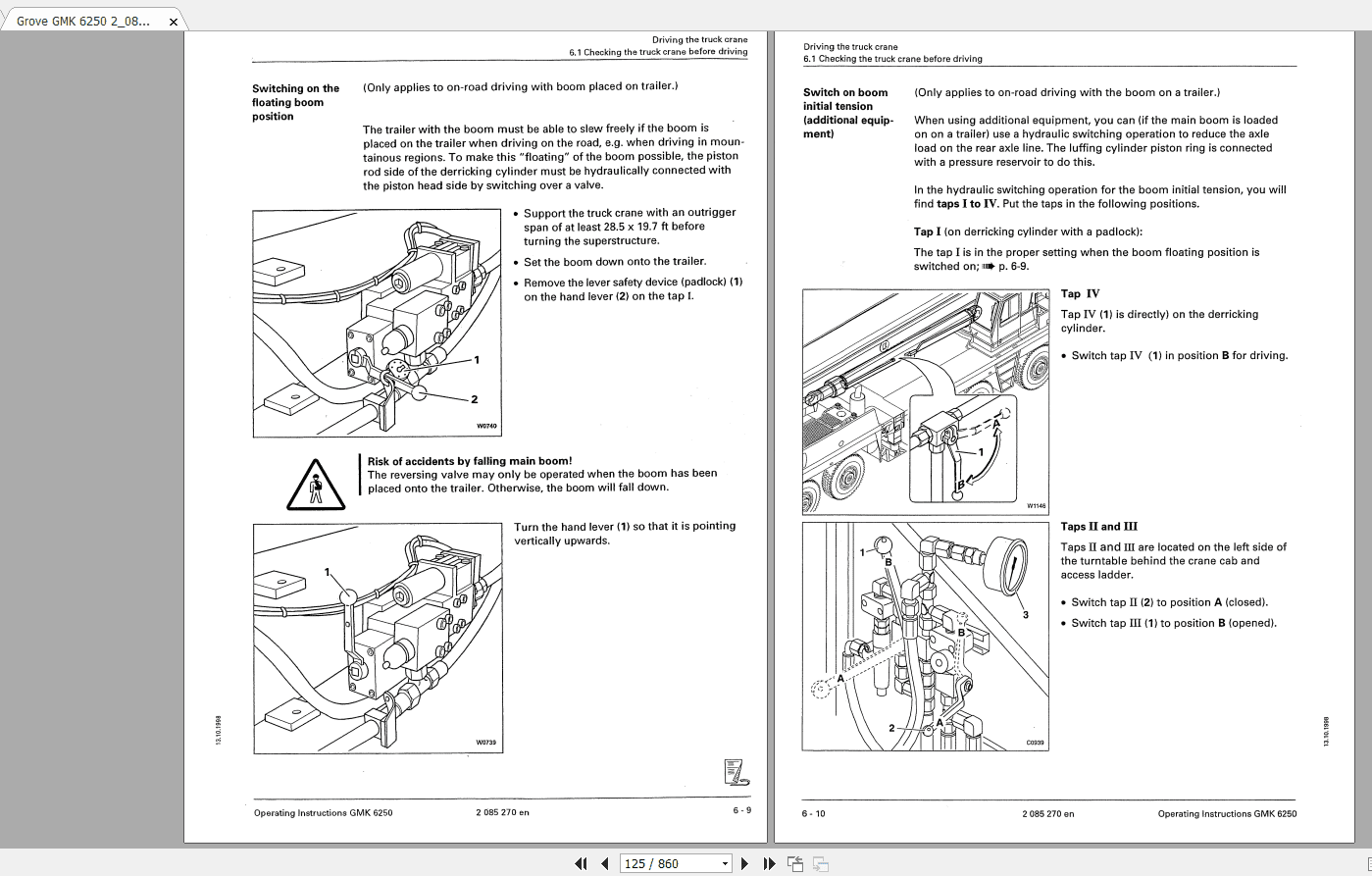 Grove Mobile Crane GMK 6250 Operating Maintenance Manual 3
