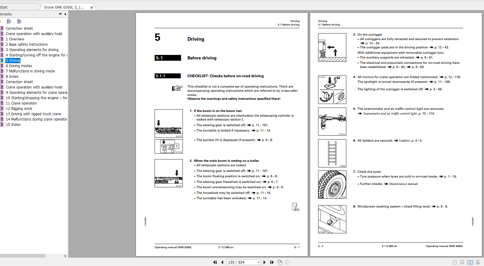 Grove Mobile Crane GMK 6300 L Operating Maintenance Manual 3