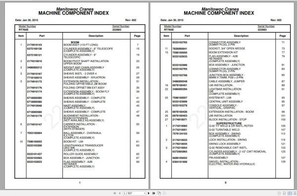 Grove Mobile Cranes RT760E Shop Manuals3