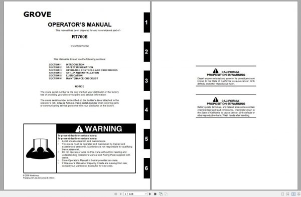 Grove Mobile Cranes RT760E Shop Manuals4