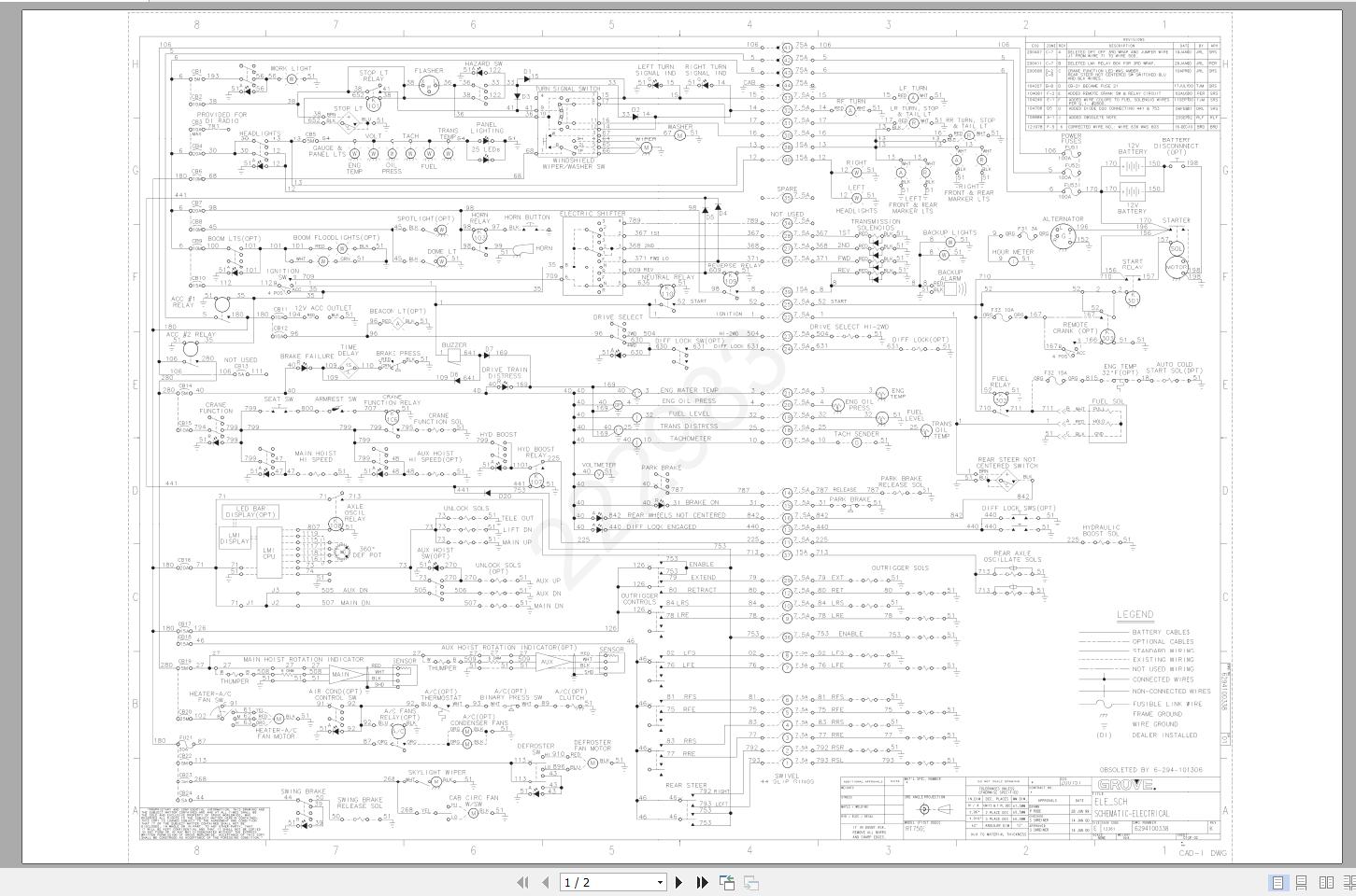Grove Mobile Cranes RT760E Shop Manuals