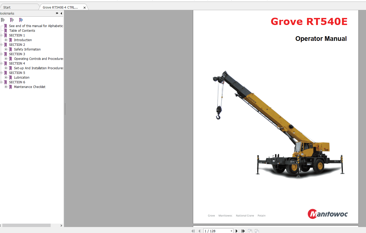 Grove RT540E 4 CTRL413 00 Operators Manual
