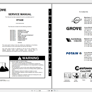Grove RT540E Control101 00 Service Manual