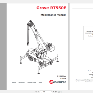 Grove RT550E 3 112 855EN Maintenance Manual 1