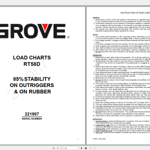 Grove RT58D 221907 Load Charts