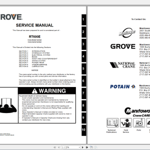 Grove RT600E Ctrl089 00 Service Manual 2