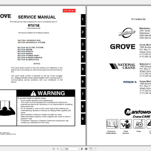 Grove RT875E Ctrl071 02 Service Maintenance Manual 1