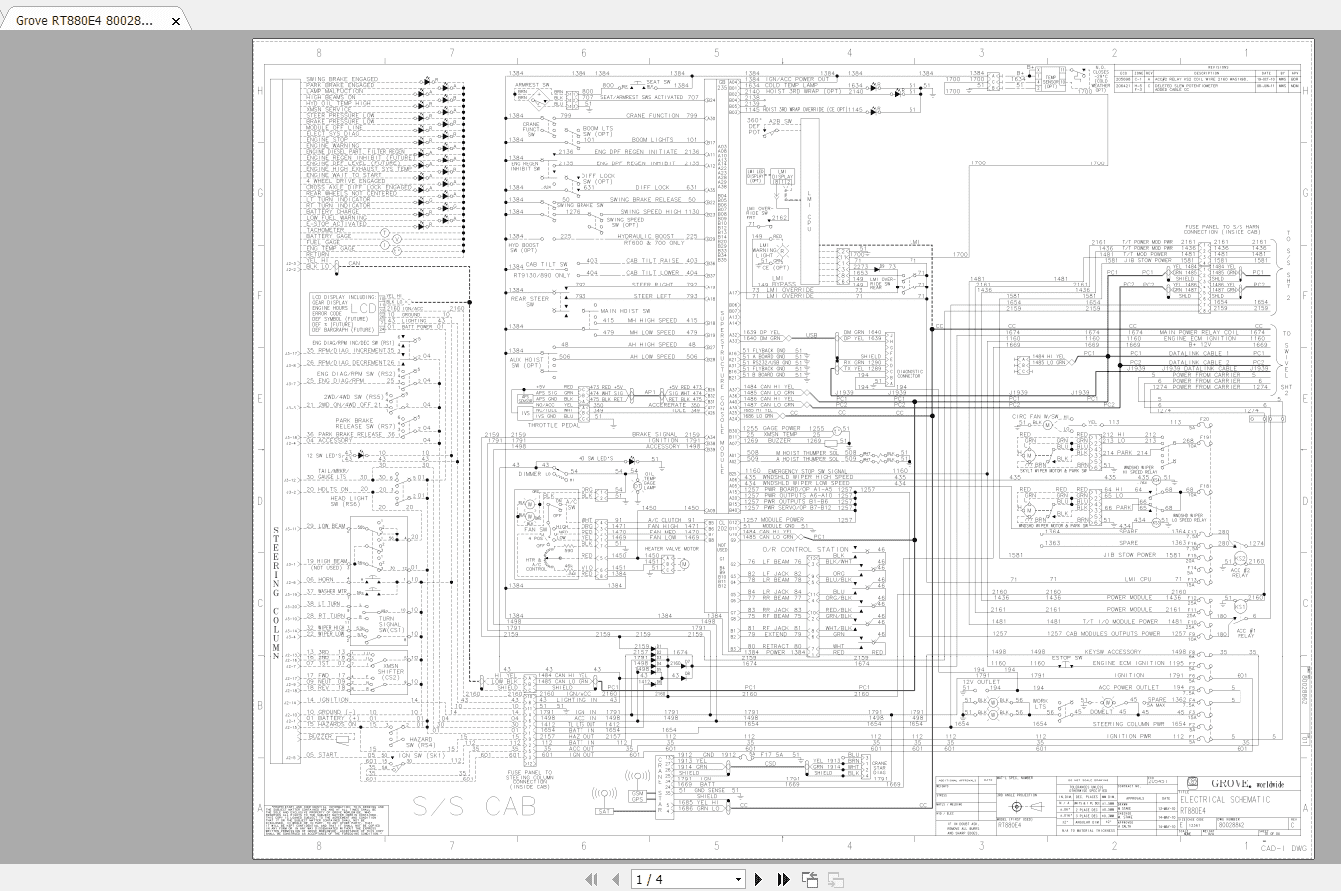 Grove RT880E4 80028862Rev C Electrical Schematics