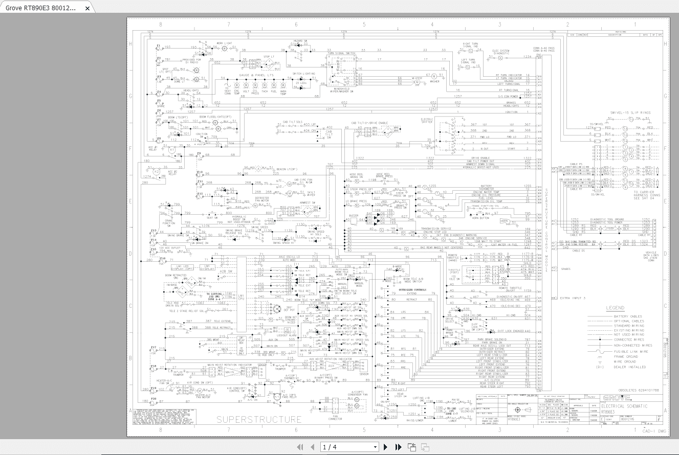 Grove RT890E3 80012195Rev Electrical Schematic