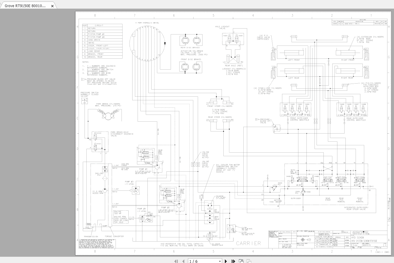 Grove RT9150E 80010176Rev C Hydraulic Schematics