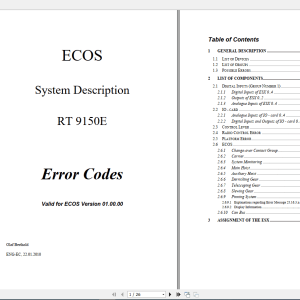 Grove RT9150E ECOS Error CodeswithCraneStar