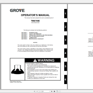Grove TMS700E Ctrl160 01 Operators Manual 1