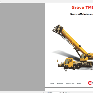Grove TMS800E13 T4 CTRL496 00 Service Maintenance Manual 4pe98J