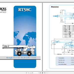 Grove Telescope Crane LRT110RT58B Technical Manual Operators Manual