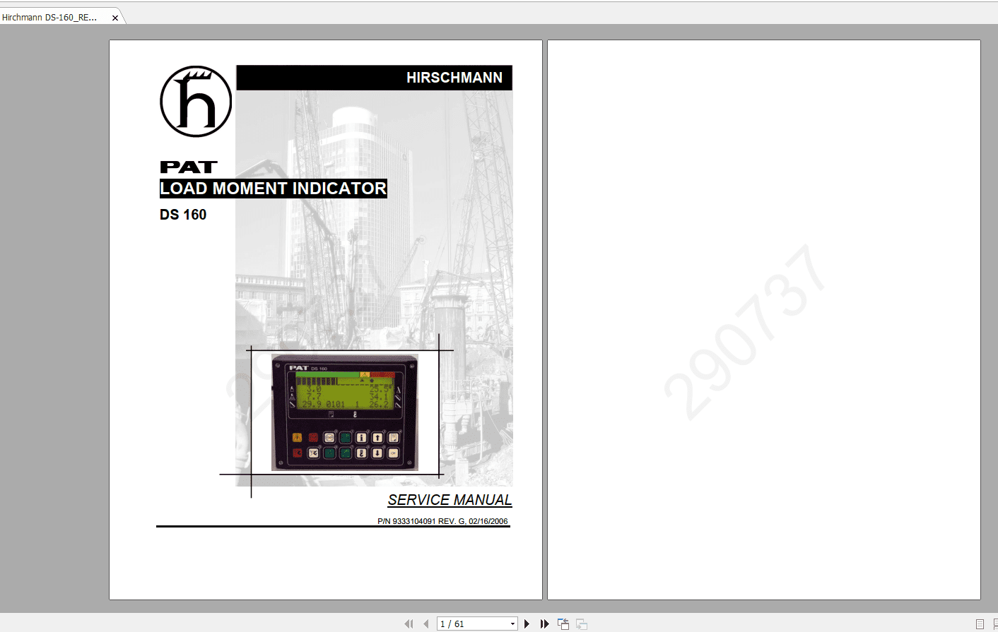 Hirchmann DS 160REVG 9333104091 PAD Service Manual