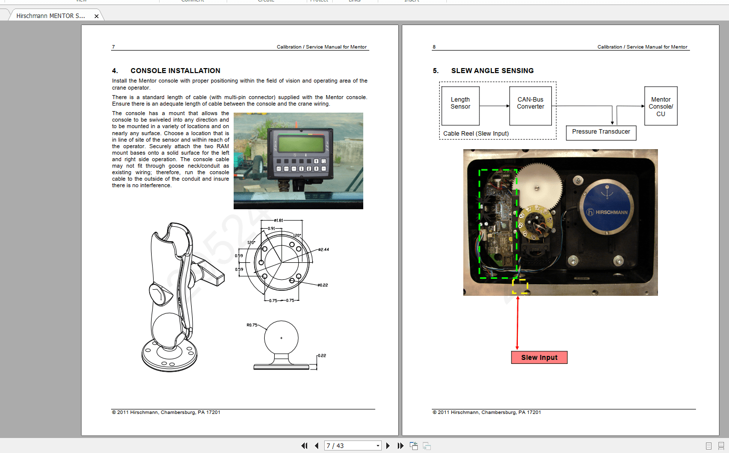 Hirschmann MENTOR SQ 183 CTR537 00 9828100587 SERVICE MANUALREVF