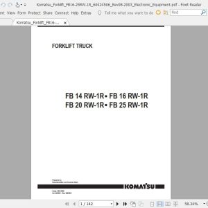 KomatsuForklift Full Service Manuals 2