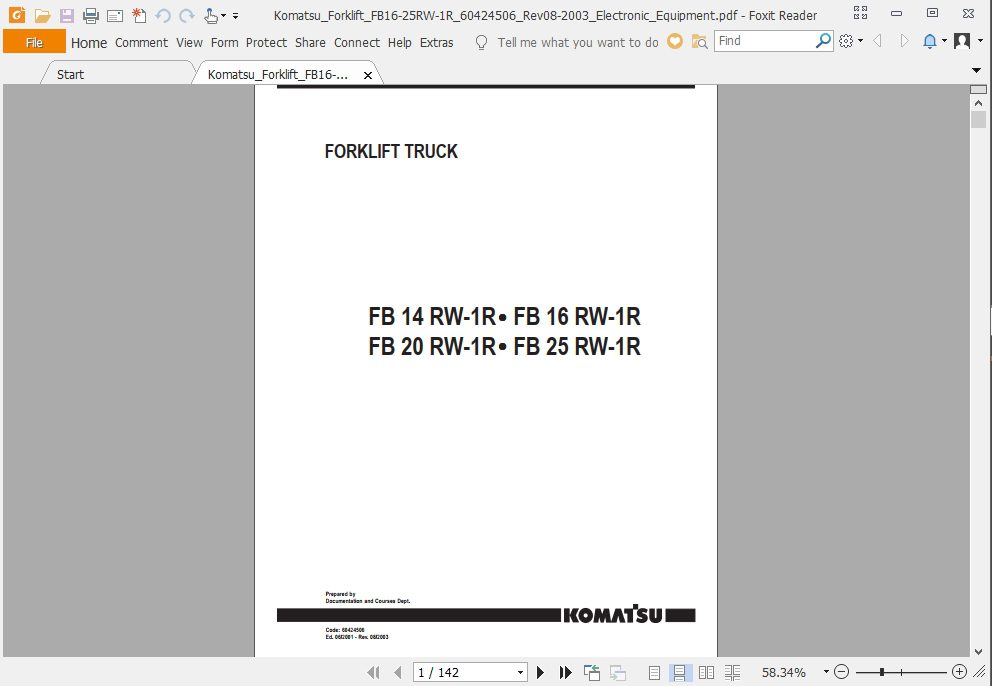 KomatsuForklift Full Service Manuals 2