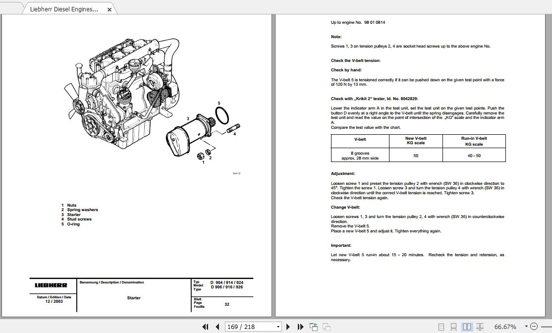 Liebherr Diesel Engines 908 9508 Service Manuals 2