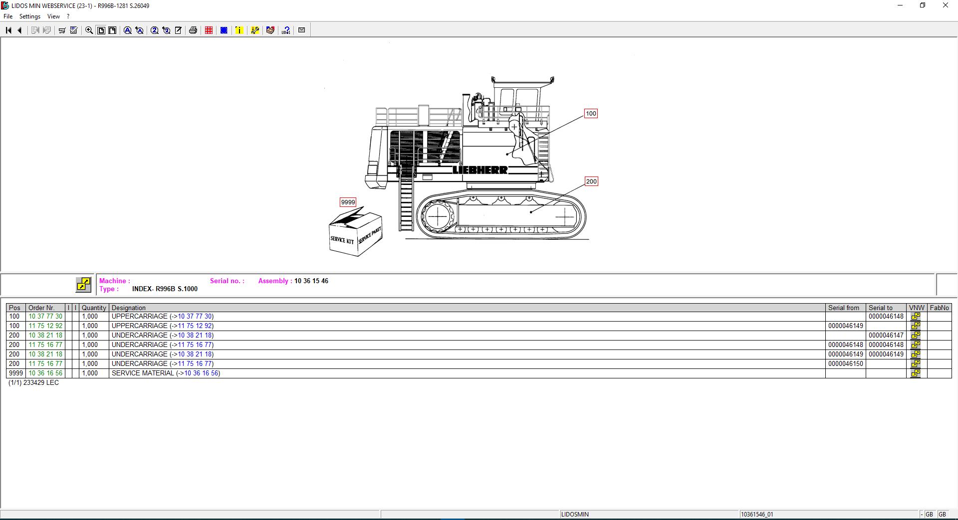 Liebherr Lidos Online EPC Service Document 07201912