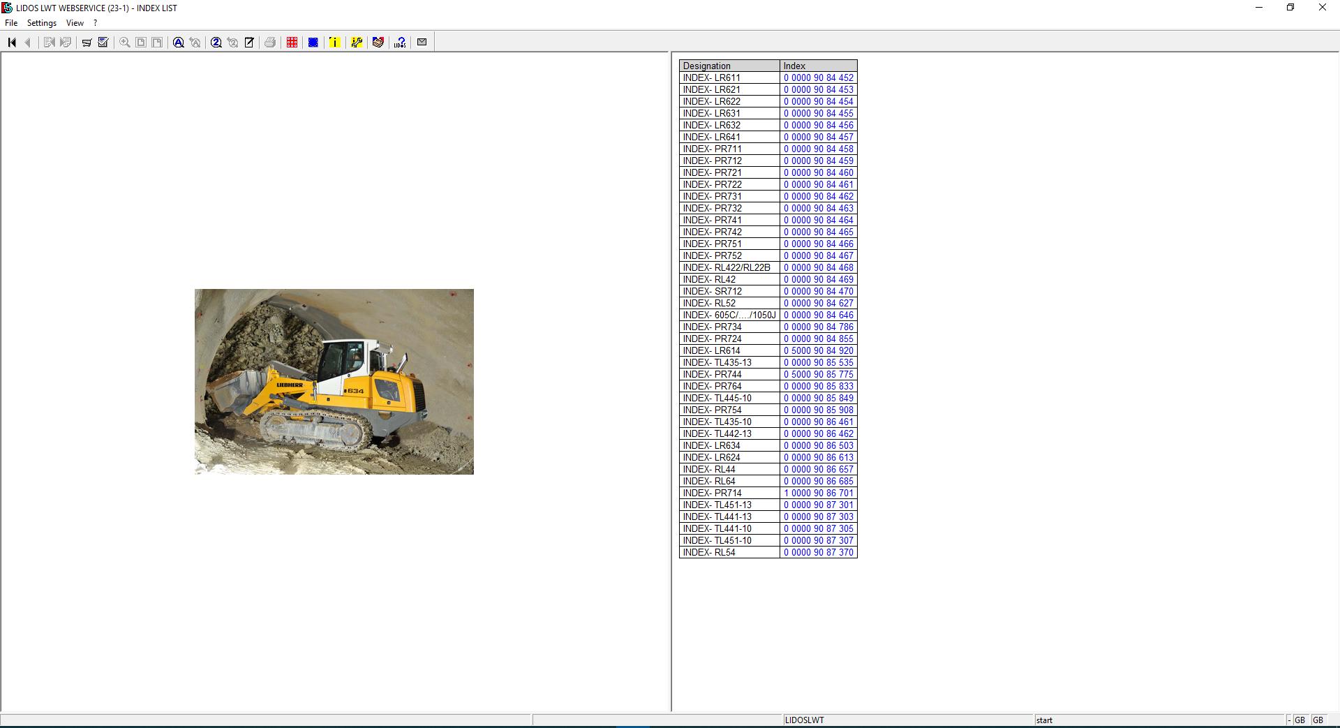 Liebherr Lidos Online EPC Service Document 0720199