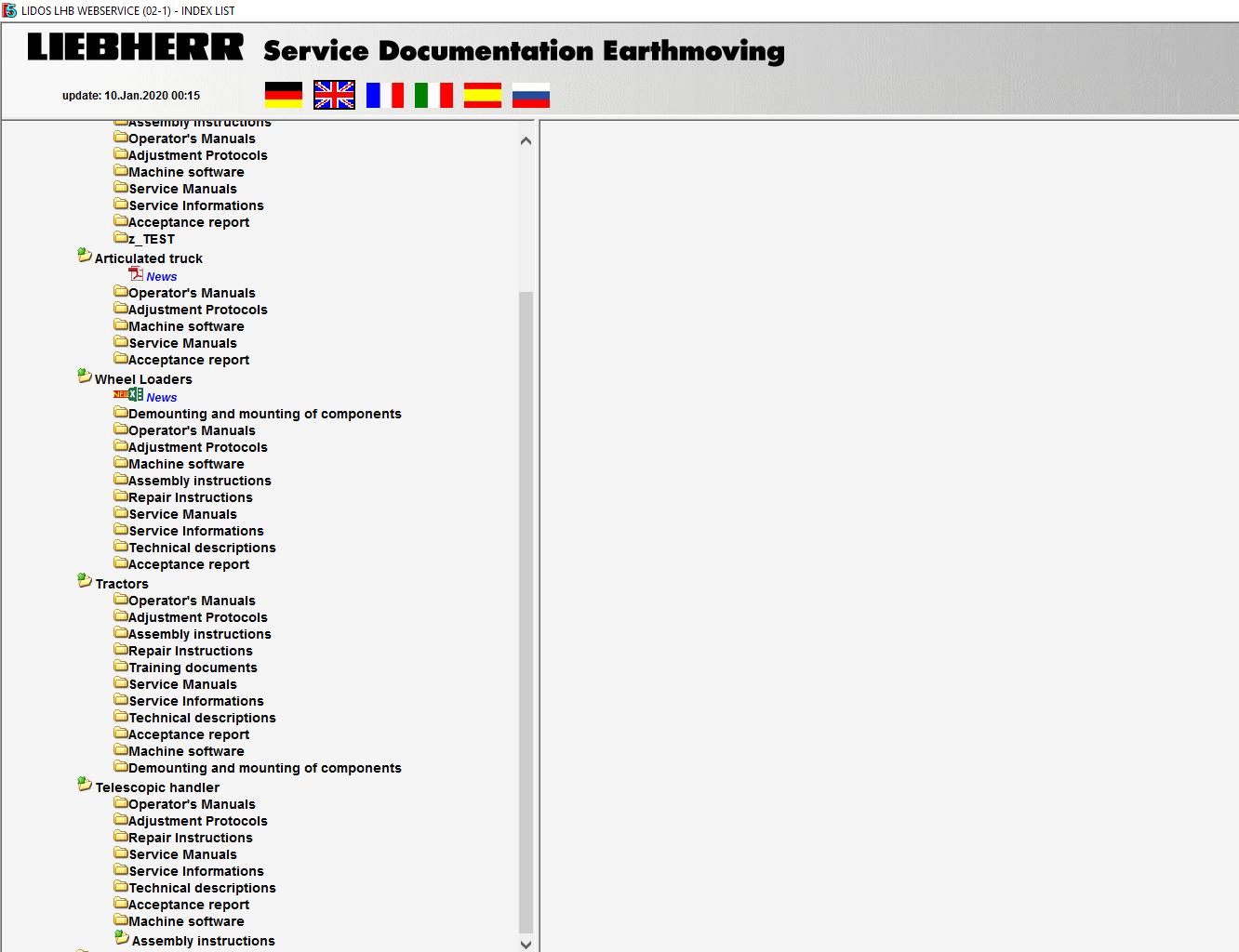Liebherr Lidos Parts and Service Documentation Offline Updated 0120208