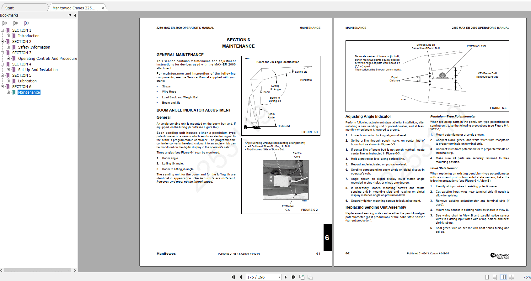 Manitowoc Cranes 2250 MAX ER 2253000CTR049 05 Operators Manual 3