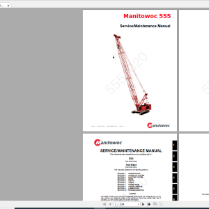 Manitowoc LiftCranes 555 5551020 Service Maintenance Manual 3