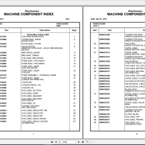 Manitowoc Liftcrane 8500 1 8500REF Parts Manual2011 1
