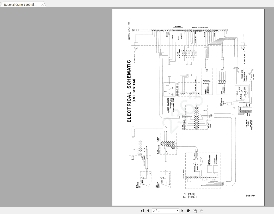 National Crane 1100 Electrical Schematic