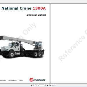 National Crane 1300A CTRL050 09571 Operators Manual