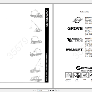 National Crane 600D 35579 Operators Service Manual