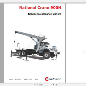 National Crane 900H 295351CTR155 05 Service Maintenance Manual
