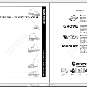 National Crane N100 290608 Operators Service Manual