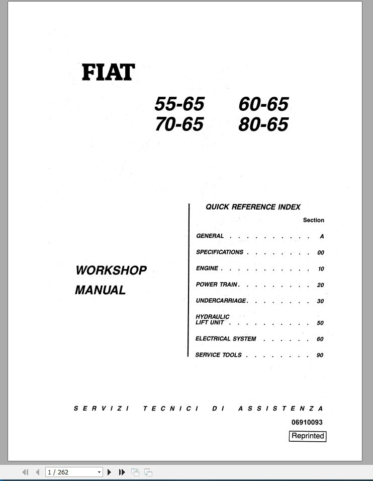 New Holland Fiat 55 65 60 65 70 65 80 65 Workshop Manual06910093 1