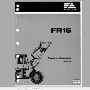 New Holland Fiatallis Wheel Loader FR15 Service Manual73127735 1
