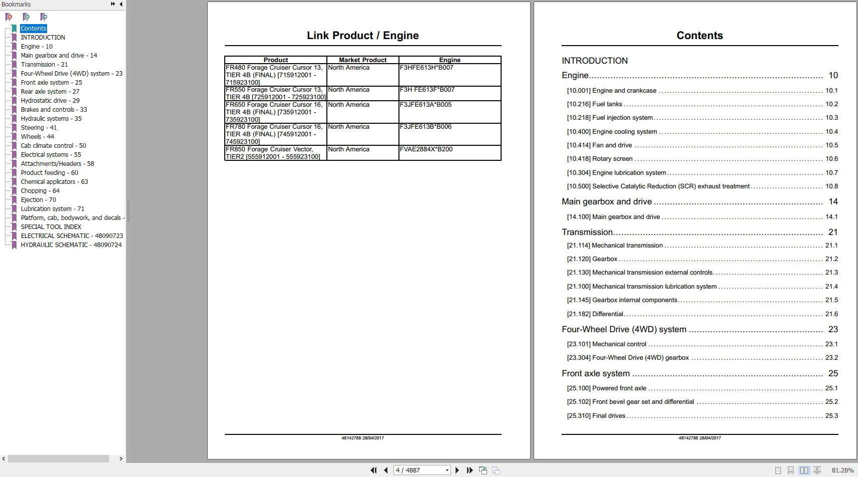 New Holland Forage Cruiser FR480550650780850 Service Manual48142788 2