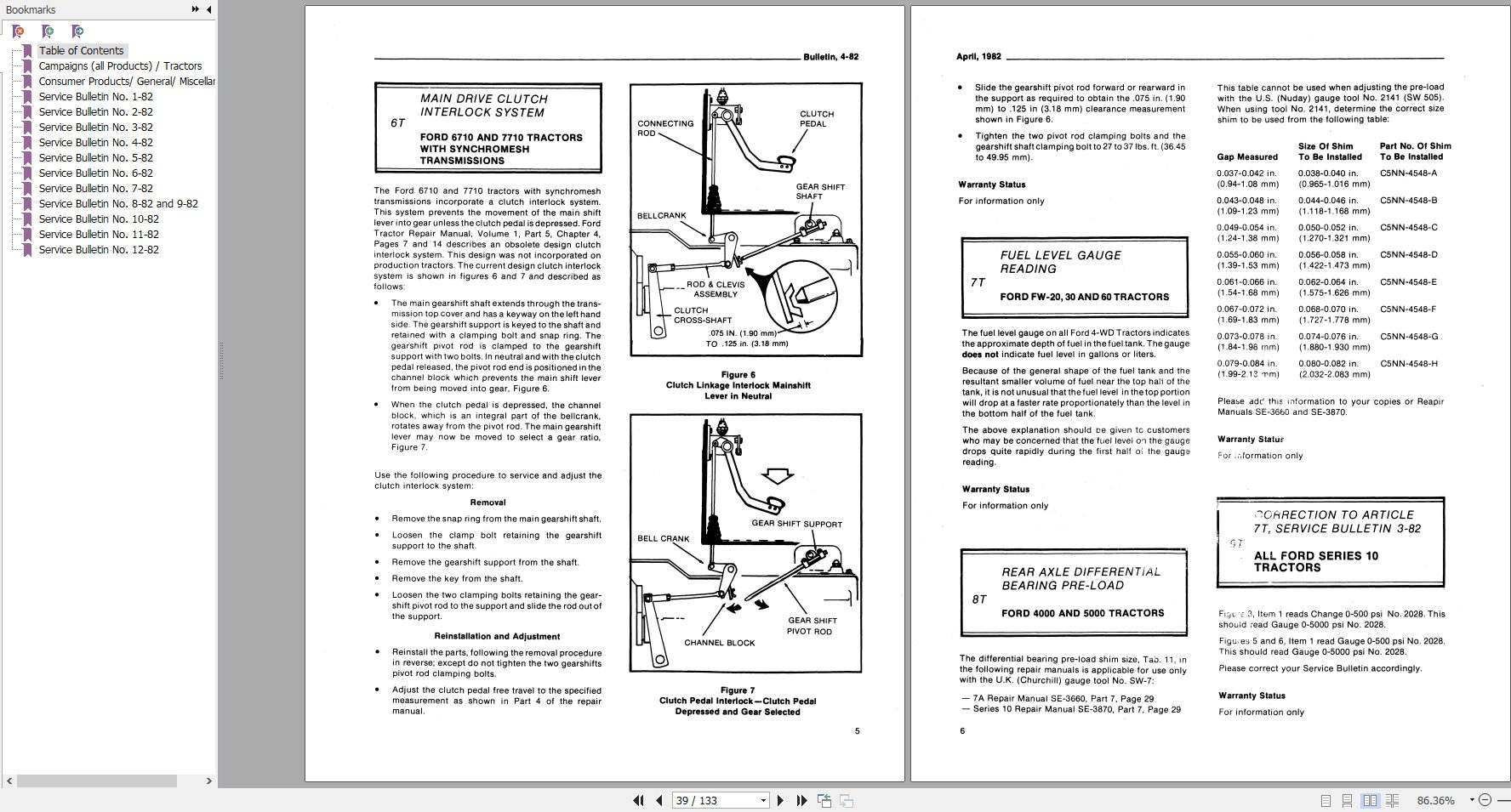 New Holland Ford Tractor Equipment 1982 Service Bulletins40991940 3