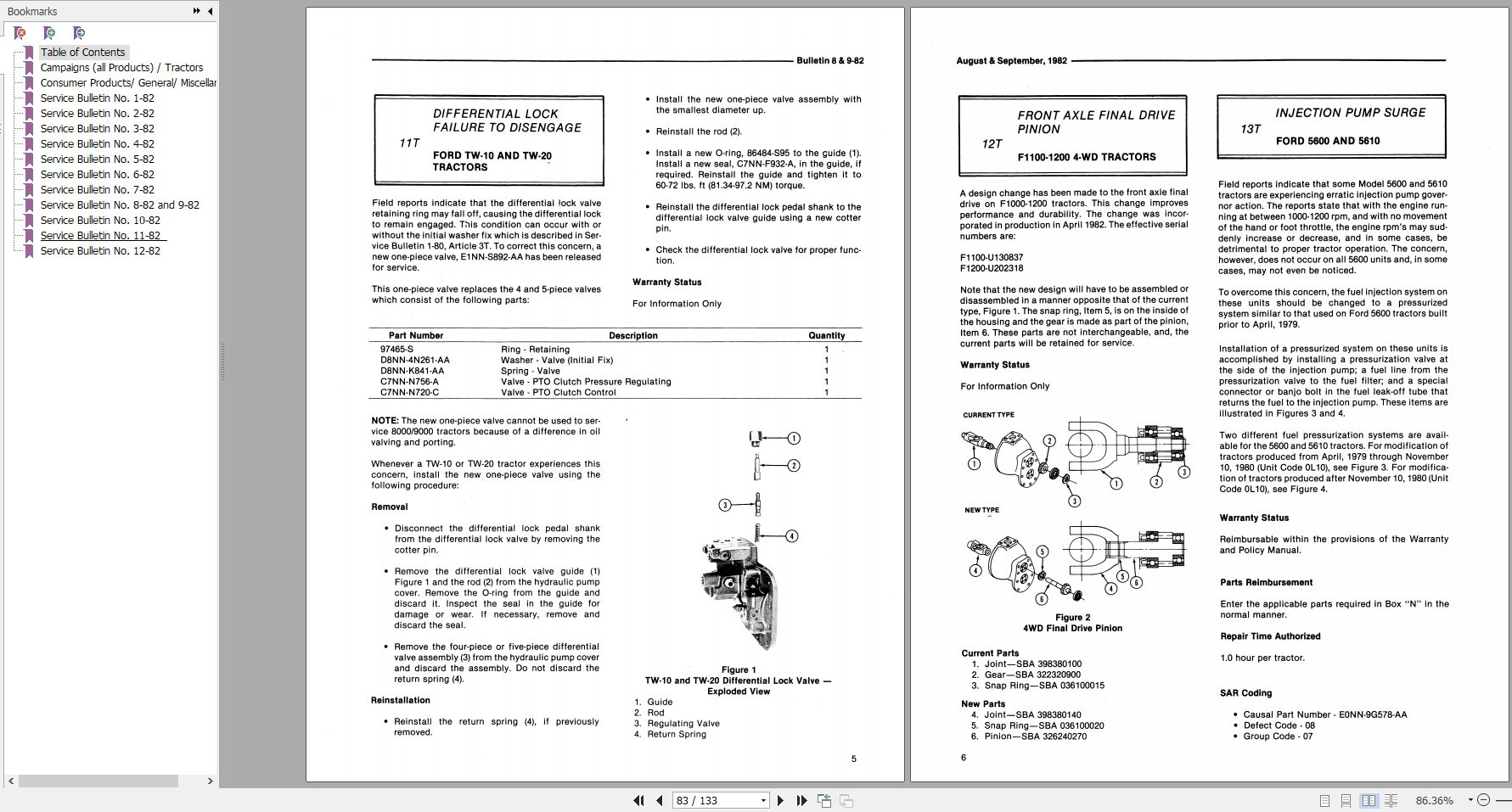 New Holland Ford Tractor Equipment 1982 Service Bulletins40991940 4