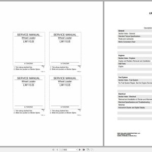 New Holland LW110B Wheel Loader Service Manual6 72402NAR0 1